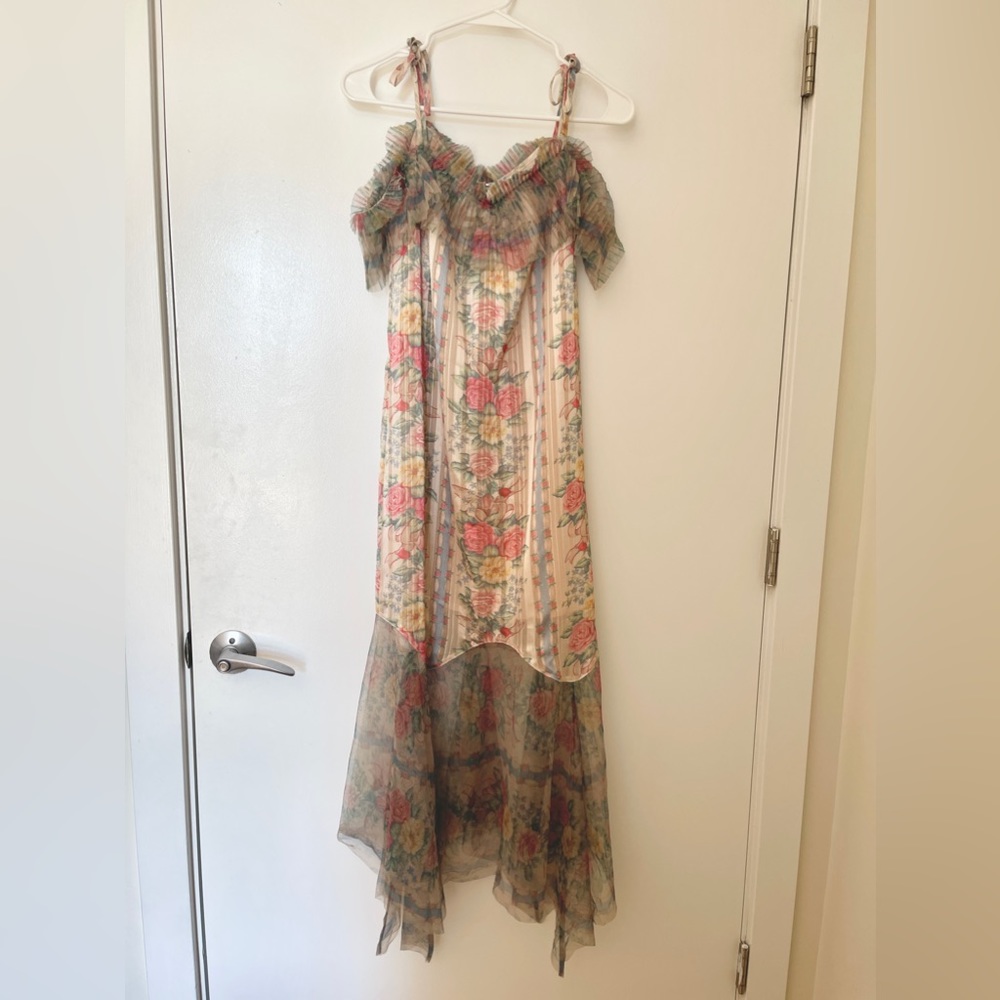 COPY - Anna Sui Gorgeous Floral Dress with lace in S